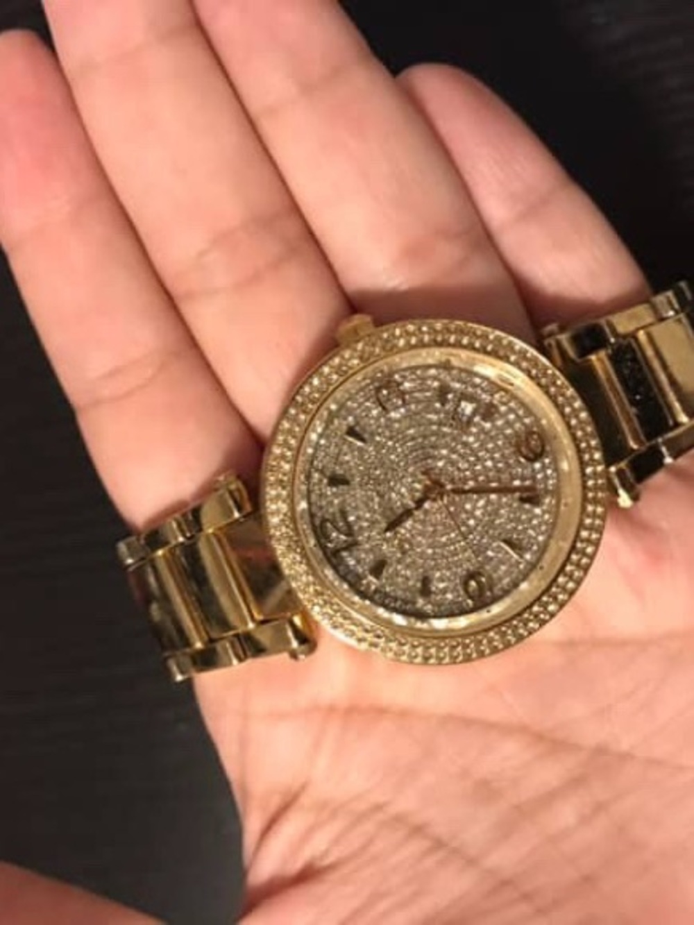 Michael Kors Gold-Tone Pavé Crystal Dial & Bezel Watch with Date Window - Picture 4 of 8